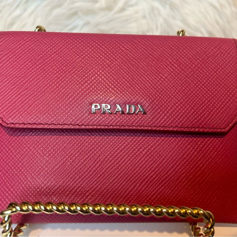 NEW PRADA Saffiano Leather Esplanade Clutch Bag - Picture 7 of 16